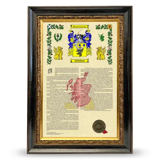 McMuland Armorial History Framed - Heirloom
