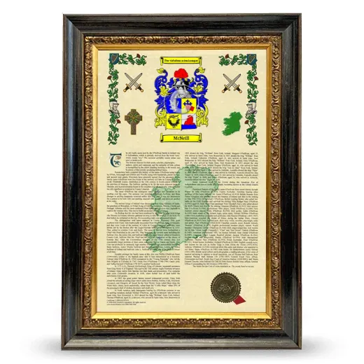 McNeill Armorial History Framed - Heirloom