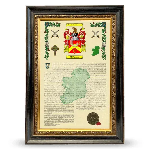 McPherren Armorial History Framed - Heirloom