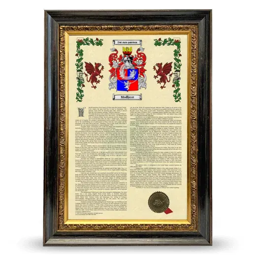 Medlycot Armorial History Framed - Heirloom