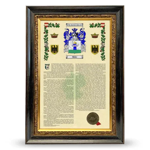 Meier Armorial History Framed - Heirloom