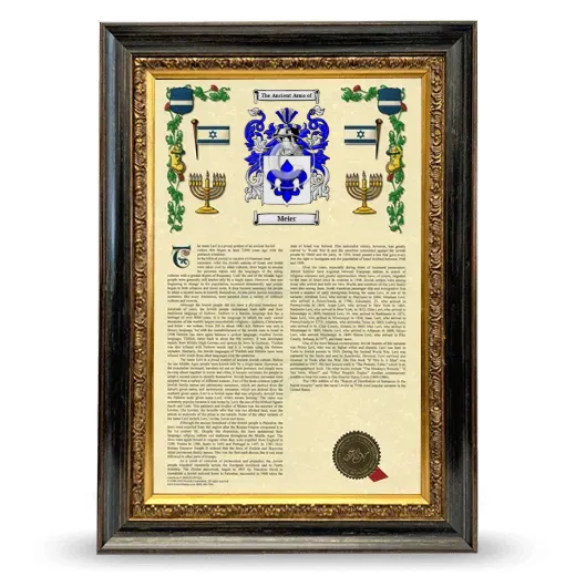 Meier Armorial History Framed - Heirloom