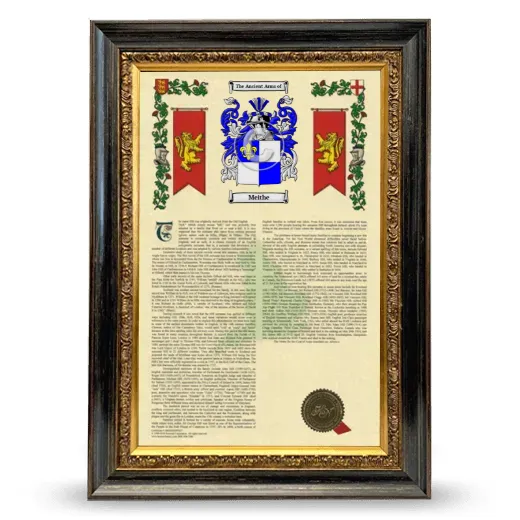Meithe Armorial History Framed - Heirloom