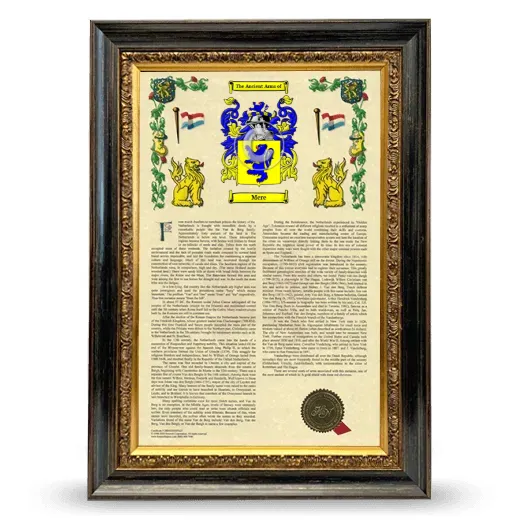 Mere Armorial History Framed - Heirloom