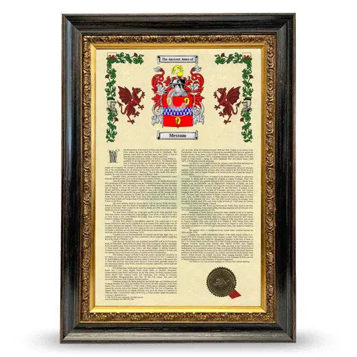 Messum Armorial History Framed - Heirloom