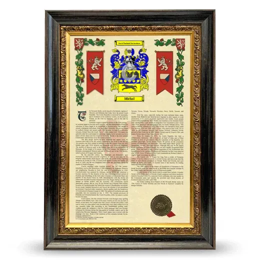 Michal Armorial History Framed - Heirloom