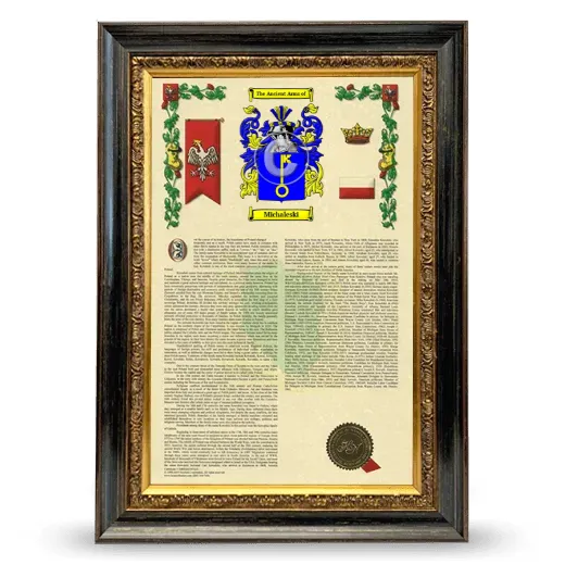 Michaleski Armorial History Framed - Heirloom
