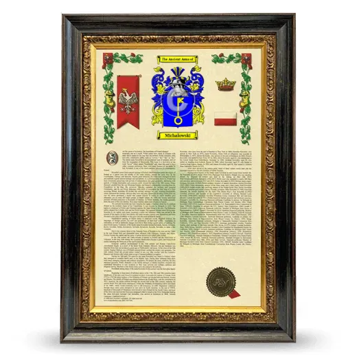 Michalowski Armorial History Framed - Heirloom