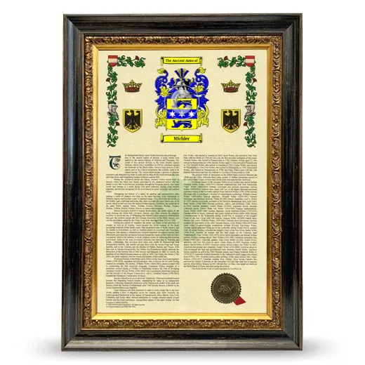 Michler Armorial History Framed - Heirloom