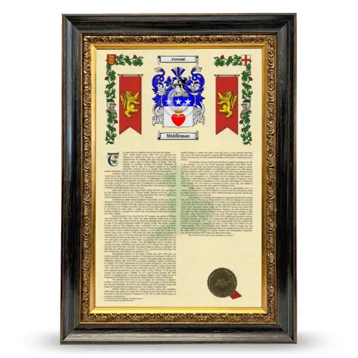 Middleman Armorial History Framed - Heirloom