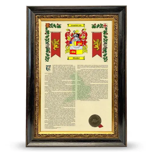 Mirabel Armorial History Framed - Heirloom