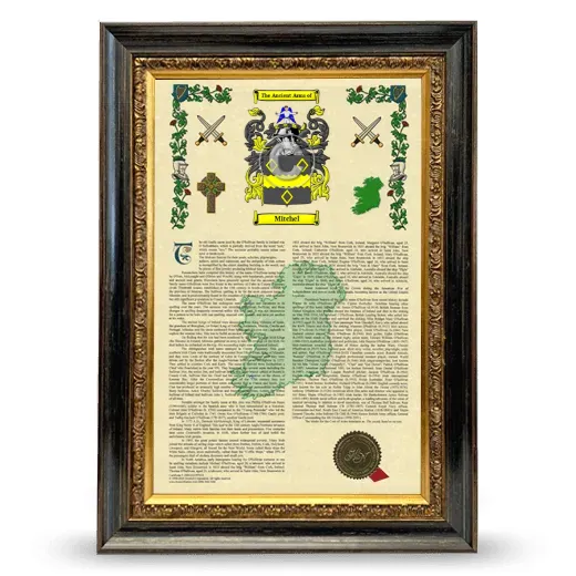Mitchel Armorial History Framed - Heirloom