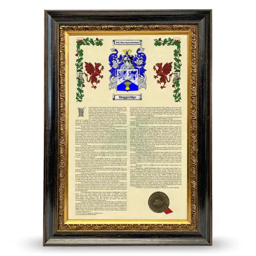 Moggeridge Armorial History Framed - Heirloom