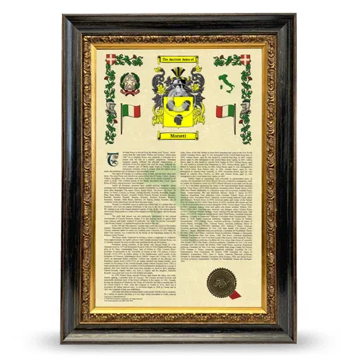 Morotti Armorial History Framed - Heirloom