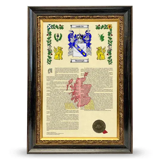 Morrough Armorial History Framed - Heirloom