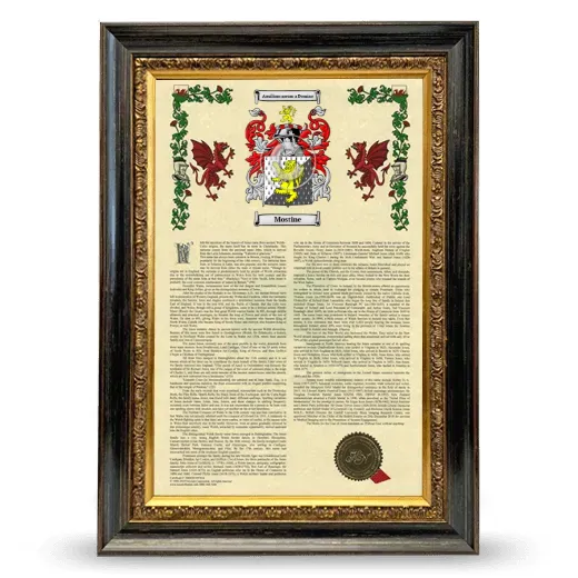 Mostine Armorial History Framed - Heirloom