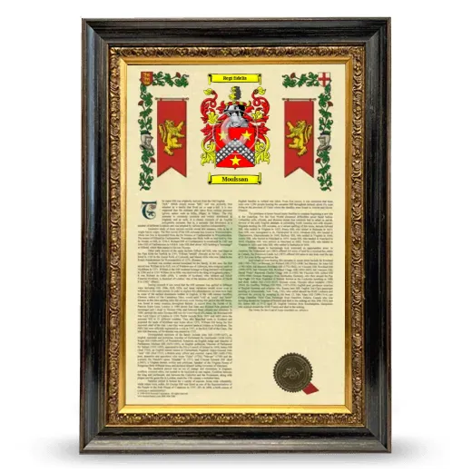 Moulssan Armorial History Framed - Heirloom