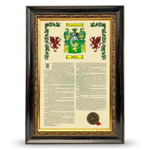Mouren Armorial History Framed - Heirloom