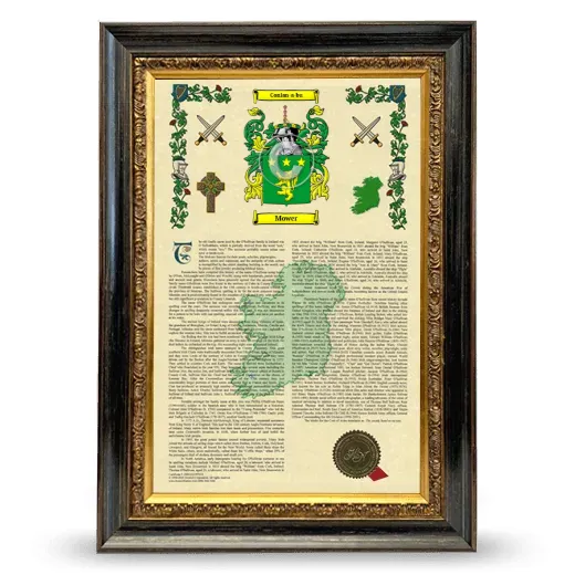 Mower Armorial History Framed - Heirloom