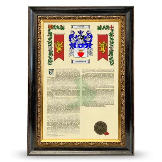 Muddyman Armorial History Framed - Heirloom