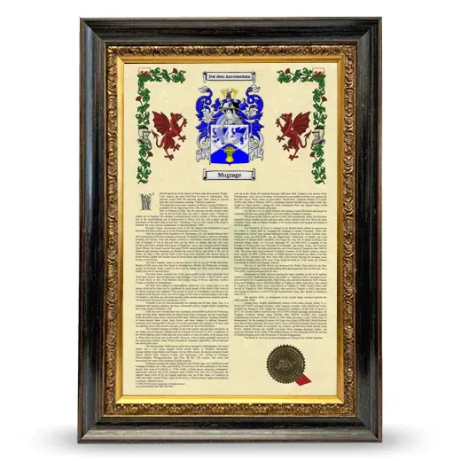 Mugrage Armorial History Framed - Heirloom