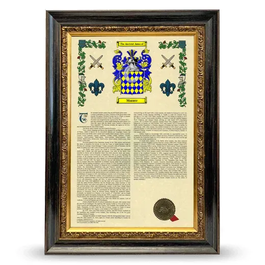 Murate Armorial History Framed - Heirloom