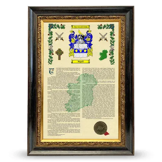 Nagell Armorial History Framed - Heirloom