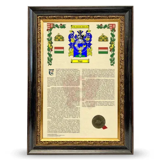 Nagy Armorial History Framed - Heirloom