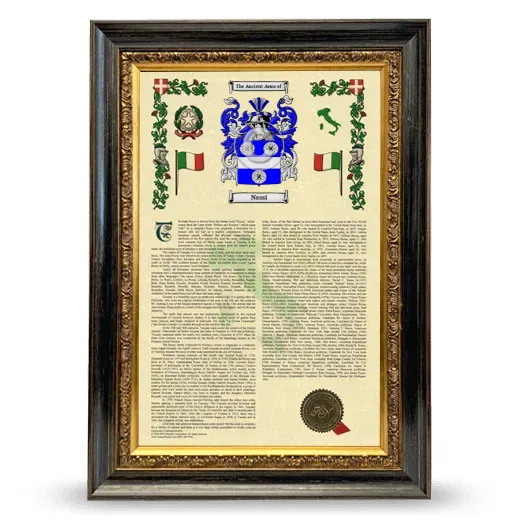 Nassi Armorial History Framed - Heirloom