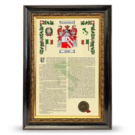 Niccoli Armorial History Framed - Heirloom
