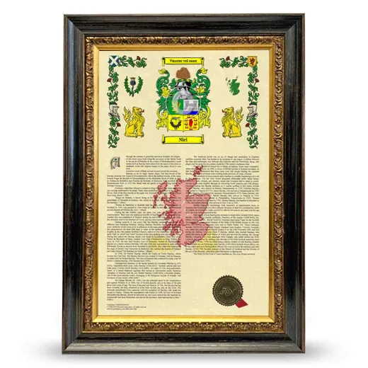 Niel Armorial History Framed - Heirloom