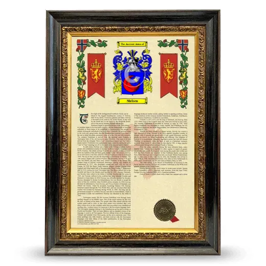 Nielsen Armorial History Framed - Heirloom