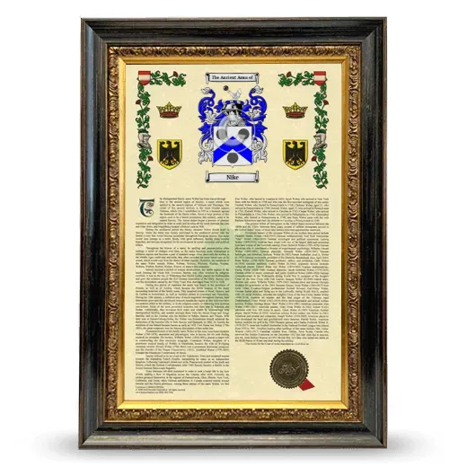 Nike Armorial History Framed - Heirloom