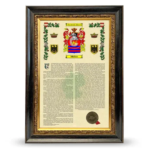 Nikelaus Armorial History Framed - Heirloom