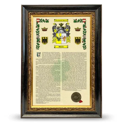 Nitsche Armorial History Framed - Heirloom