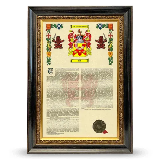 Nix Armorial History Framed - Heirloom