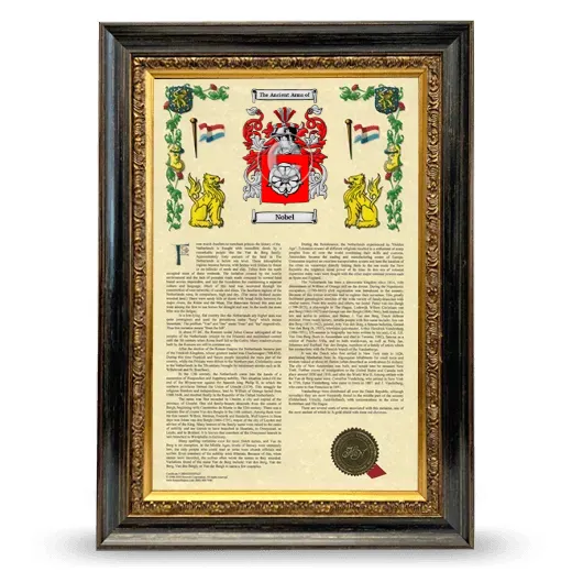 Nobel Armorial History Framed - Heirloom