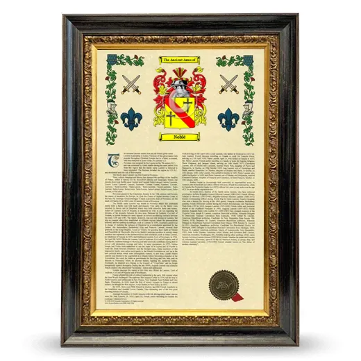 Noblé Armorial History Framed - Heirloom
