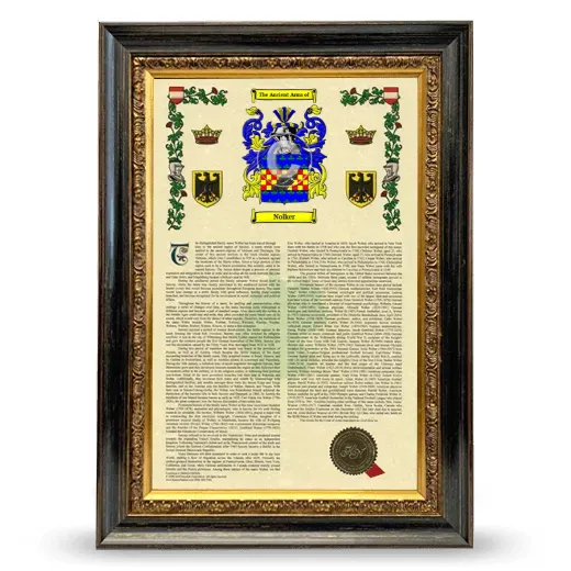 Nolker Armorial History Framed - Heirloom