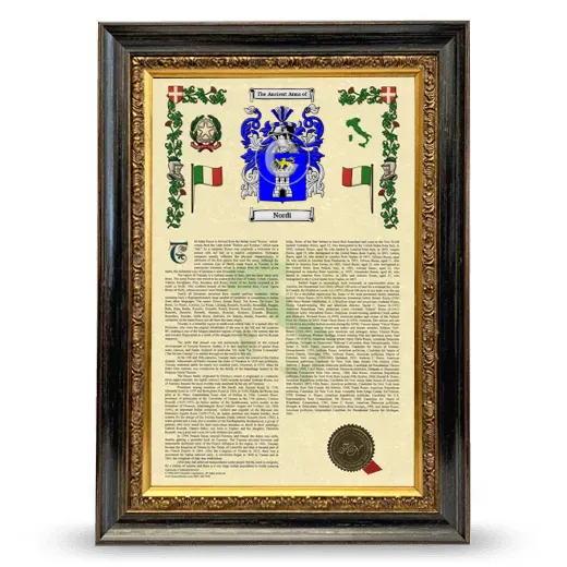Nordi Armorial History Framed - Heirloom