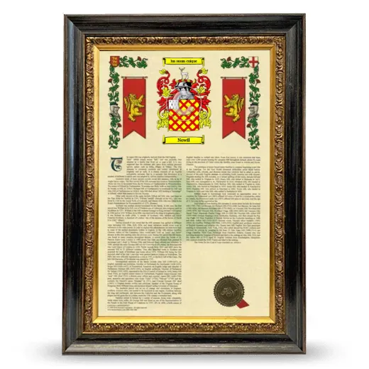Nowil Armorial History Framed - Heirloom