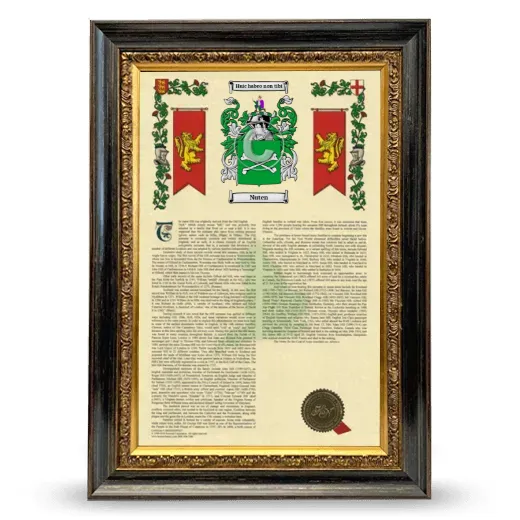 Nuten Armorial History Framed - Heirloom