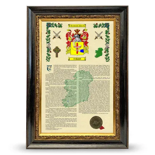 O daniel Armorial History Framed - Heirloom