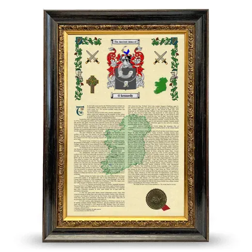 O kennedy Armorial History Framed - Heirloom