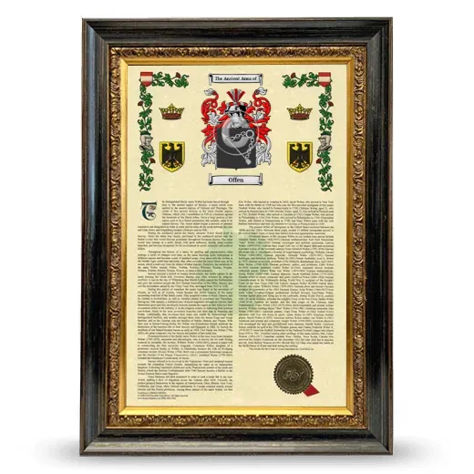 Offen Armorial History Framed - Heirloom