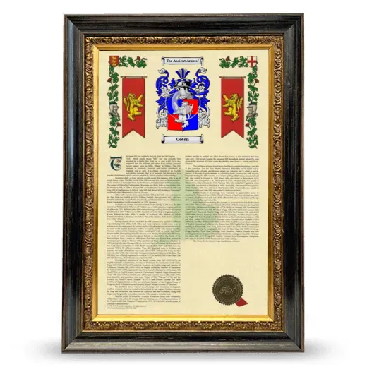 Ooten Armorial History Framed - Heirloom