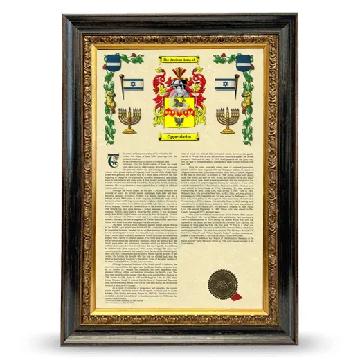 Oppenheim Armorial History Framed - Heirloom