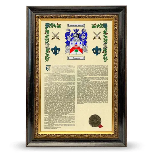 Ormeau Armorial History Framed - Heirloom