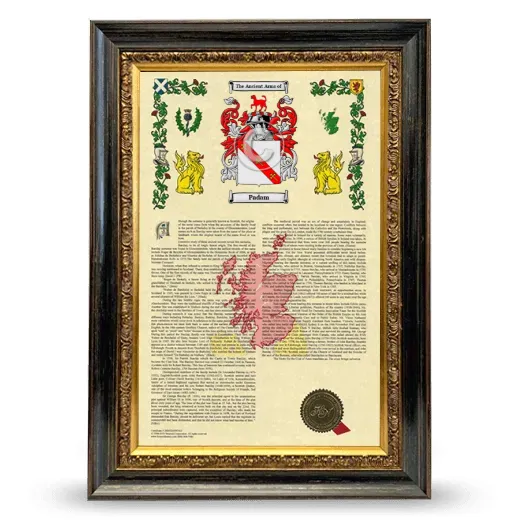 Padam Armorial History Framed - Heirloom