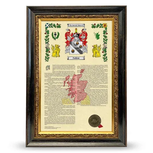 Padient Armorial History Framed - Heirloom